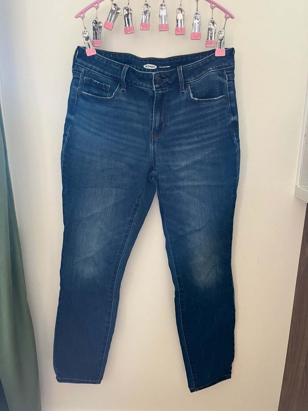 Old Navy Pop Icon Skinny Jeans Size 6 Short Dark Wash Blue Denim